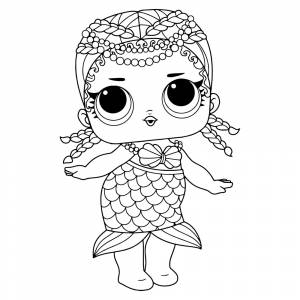 Раскраска ЛОЛ Русалочка