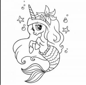 Раскраски русалки рыбы