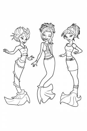 Раскраски Русалки