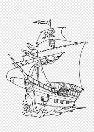 Пиратство Ausmalbild Книжка-раскраска Privateer Line art, текстиль, Разное, другие png
