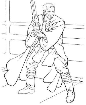 Джедай с мечом джедай меч раскраски Скачать раскраски для мальчиков