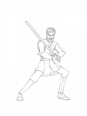 Картинка Джедай  раскраску для мальчиков