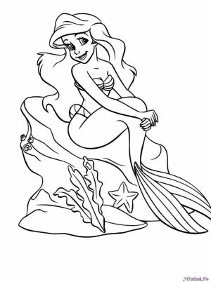 Раскраска Русалочка Ариэль