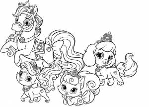 Раскраска Королевские Питомцы для детей