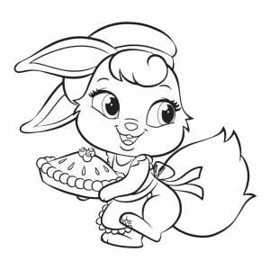 Раскраска Королевский питомец Белоснежки Ягодка