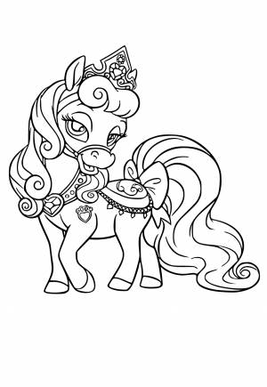 Раскраска Королевские Питомцы Пони