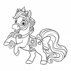 Раскраска Питомец Рапунцель пони Звёздочка