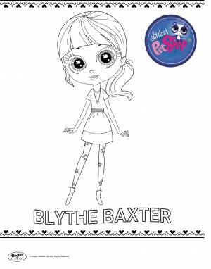 Раскраска Маленький Зоомагазин Блайс Бакстер