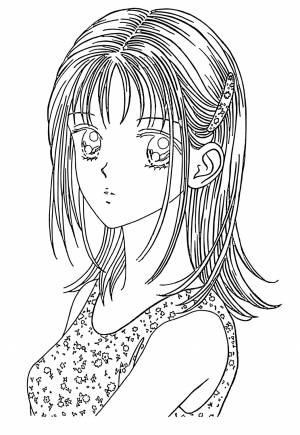 Раскраска Аниме Лицо