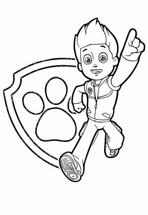 Раскраска Щенячий Патруль Внимание