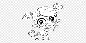 Cat Littlest Pet Shop Drawing Раскраска, Пенни Линг, белый, млекопитающее, лицо png