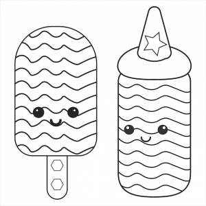 Кавайные раскраски для детей