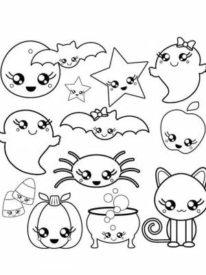Кавайные раскраски