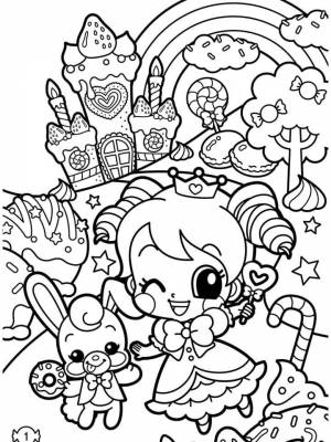 Кавайные раскраски   в формате