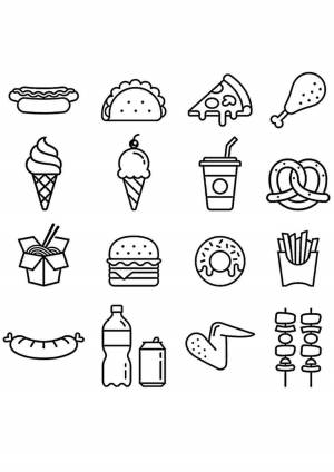 Раскраска живая еда