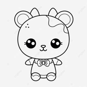 рисунок раскраски животных каваи наброски эскиз вектор PNG , рисунок животного, кавайный рисунок, рисунок крыла PNG картинки и пнг рисунок для й загрузки