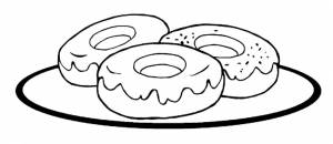 Раскраска Пончик