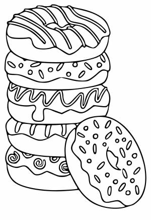 Раскраска Пончик Разные