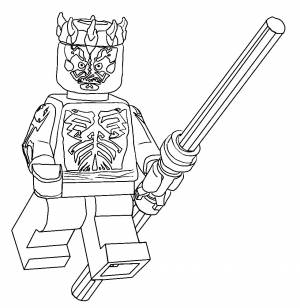 Раскраска рыцарь Джедай