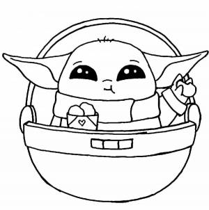 Раскраски Бэби йода