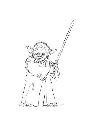 Раскраска Джедай  листе  для девочек