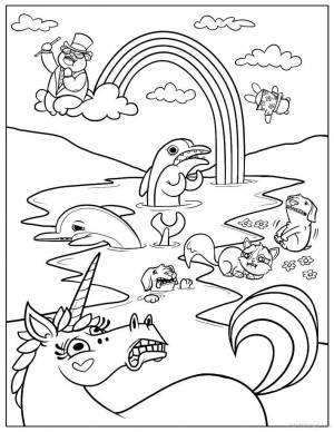 Раскраски Раскраска Животные в панике мультики, Download print coloring page