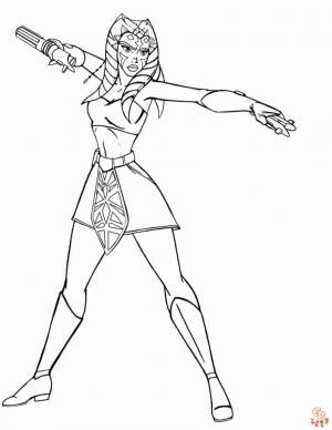 Печатные купоны Ahsoka Раскраски Тано  для детей и взрослых