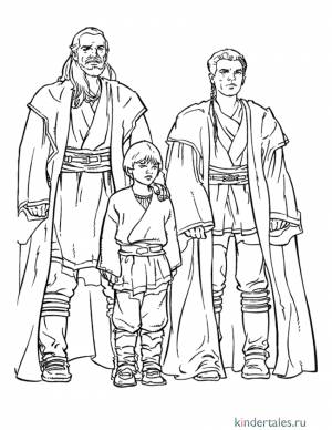 Джедаи и Скайвокер» раскраска для детей