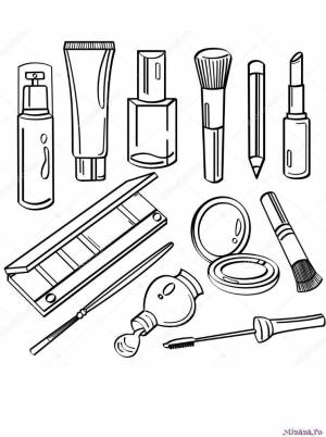 Раскраска косметика 3