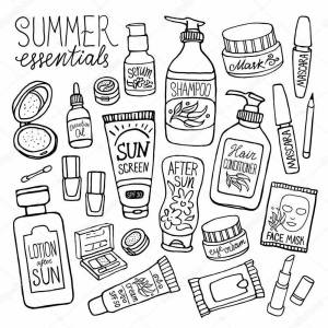 Раскраски Бумажная косметика