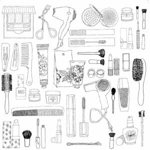 Раскраска Косметика