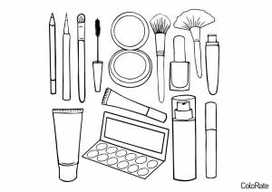 Раскраска Крема, тени и духи