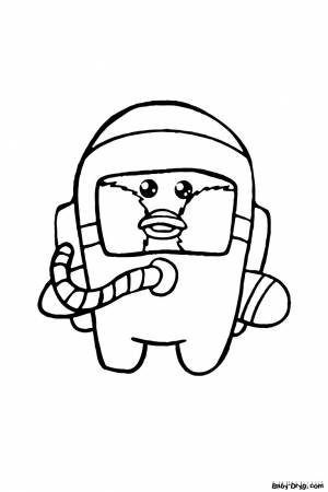 Раскраска Лалафанфан космонавт