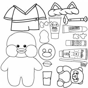 Раскраски Косметика для уточки лалафанфан