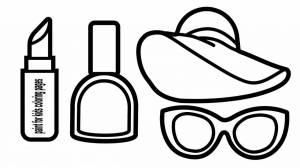 Раскраски Бумажная косметика