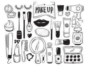 Макияж раскраска косметика