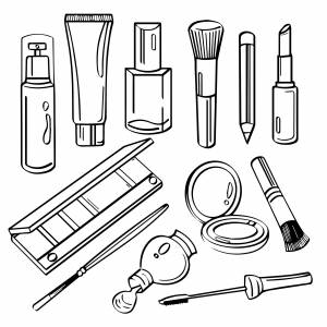 Детский раскраска косметики