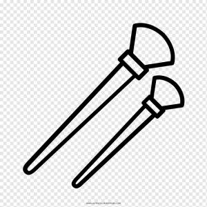 Рисунок Книжка-раскраска Макияж Кисть, роспись, угол, лицо, косметика png