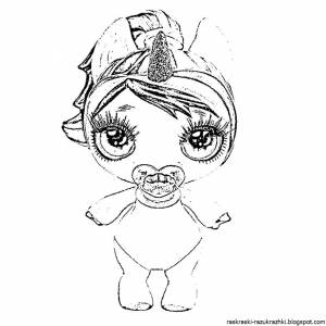 Пупси единорог раскраска