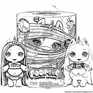 Раскраски пупс единорог сюрпризов
