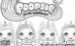 Раскраски маленький единорог пупси