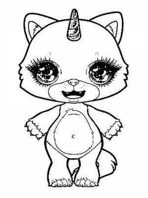 Раскраска Пупси Единорог  картинку для девочек