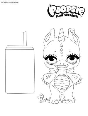 Раскраски Пупси слайм единорог
