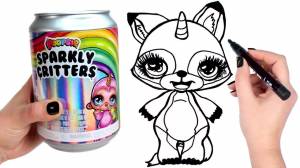 Раскраски единорог с сюрпризом пупси