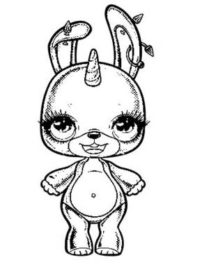 Раскраска Пупси единорог