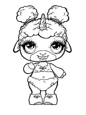 Раскраска Пупси единорог