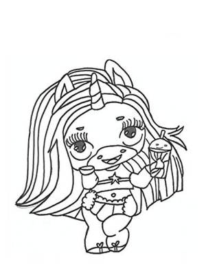 Раскраска Пупси единорог