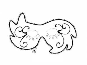 Раскраски Раскраска Маска карнавальная Маски