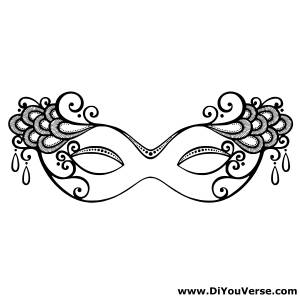 Карнавальная маска раскраска
