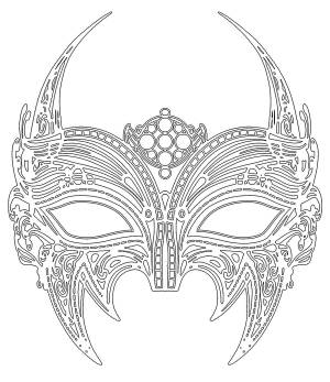 Раскраски Новогодняя маска
